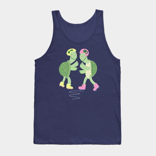 Turtles on Rollerskates Tank Top by Rebelform